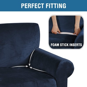 Copridivano in Velluto <span class=keywords><strong>per</strong></span> Poltrona a 1 Posto, Fodera Elastica Universale, Protezione <span class=keywords><strong>per</strong></span> Sedia da Soggiorno, Casa - Product Image 4