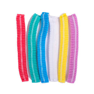 Bonnet bouffant jetable non tissé 20 pouces, élastique plissé, anti-poussière, pour salon <span class=keywords><strong>de</strong></span> beauté, restauration, usage médical, 100 pièces/sac - Product Image 2