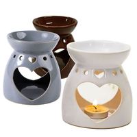 Coeurs Offre Spéciale, brûleur à huile en céramique creux en gros fondeur de cire en céramique lampe chauffante bougies brûleurs d'encens à l'huile essentielle