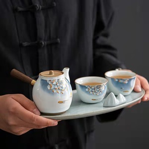 Tasses à thé Kung Fu en porcelaine chinoise, coffret cadeau en céramique, tasse à thé anglaise, ensemble de théière, petit ensemble de tasses à thé en céramique, prêt à être expédié - Product Image 2