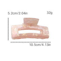 Vente en gros de pinces à cheveux rectangulaires en acrylique durables, faites à la main, grandes (10,5 cm), à maintien ferme pour cheveux épais, design tendance, usage quotidien