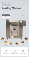 Machine à torréfier les noix en acier inoxydable pour soja, arachides, amandes, châtaignes - Gaz/Électrique, capacité 100 kg/h