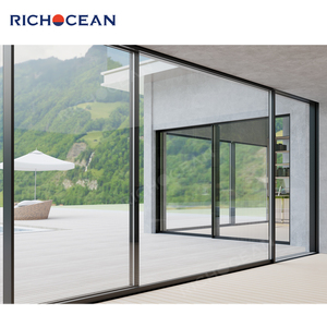 <span class=keywords><strong>Porte</strong></span> coulissante panoramique ultra-étroite en aluminium sans rail RICHOCEAN pour extérieur, avec verre Low-E, pour villa - Product Image 5