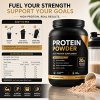 Proteína de Soya y Suero en Polvo 500g, Suplemento Alto en Proteínas para Desarrollo Muscular, Recuperación Post-Entrenamiento y Control de Peso