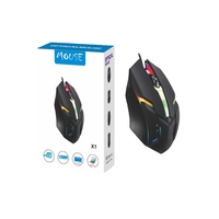 Mouse Gaming optik USB 7 warna, lampu LED berkabel Desktop tangan kanan 3D Backlit desain jari digunakan hadiah promosi