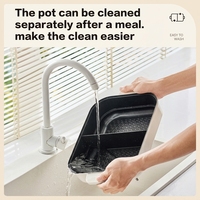 Prix usine 5L cuisinière électrique multifonctionnelle antiadhésive carrée marmite poêle à frire en verre trempé économiseur d'énergie pour le ménage