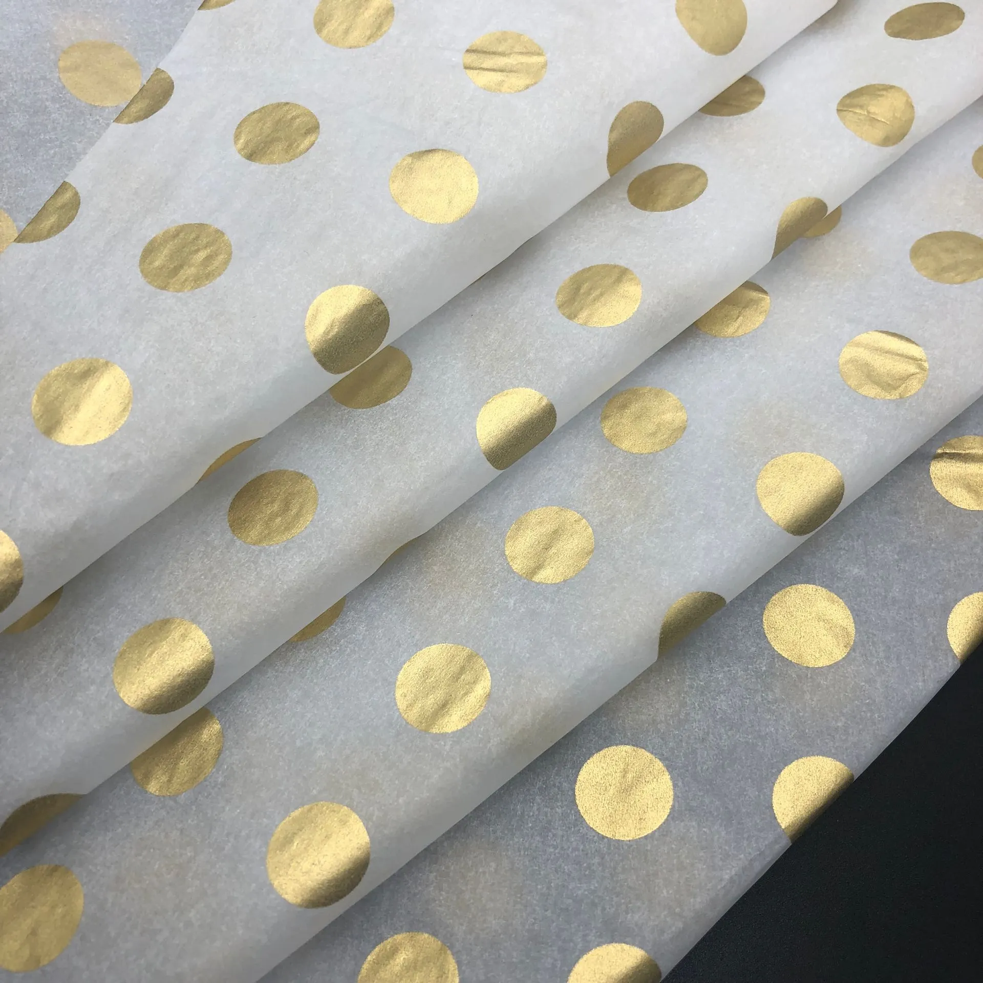 Good Price Wholesale Luxurious Eco-friendly Scented Polka Dot Acid Free Printed Tissue Paper for Candle