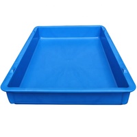 Plateau empilable en plastique respectueux de l'environnement, pour caisse à Pizza, de pâte, carré en plastique, de stockage du pain, caisse de stockage des aliments