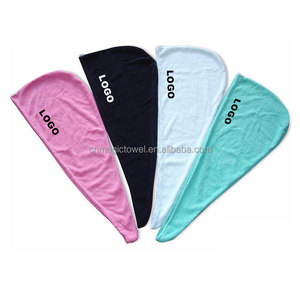 Turban enroulé en microfibre pour femmes, de luxe, de haute qualité, avec bouton, grand salon, pour dames - Product Image 2