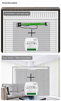 Interrupteur intelligent sans fil à commande radio, alimenté par batterie, 16A AC110-250V, matériau ABS, portée de 30-100m pour volets roulants et rideaux électriques