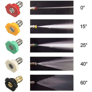 Pistola de agua para lavado de autos con boquilla ajustable, cabezal de cobre, rociador de espuma, kit de herramientas de lavado, patrón de chorro de 0 a 60 grados - Product Image 1