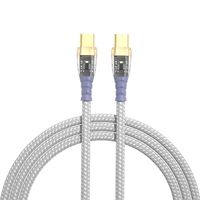 Câbles de données USB-C haute vitesse longue durée en gros, gaine PVC, conducteur en cuivre pur, charge rapide 3A, double usage, logo personnalisé, 1M