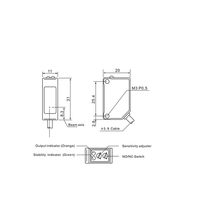 Sensor Proximitas Optoelektronik Fotoelektrik Refleks BGS ESB-30P 30CM dari Produsen Sense China, 10-24VDC IP65 Optik
