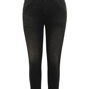 Pantalones vaqueros elásticos de mezclilla negros de talla grande, de cintura media, ajustados, tipo lápiz, para mujer/mamá, al por mayor - Product Image 6