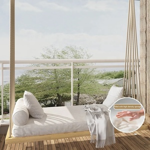 Balançoire d'extérieur nordique, panier suspendu d'extérieur, balcon, bois massif, balançoire simple ou double, chaise berçante d'intérieur, hamac, chaise en rotin - Product Image 4