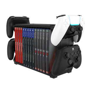 ที่วางแผ่นเกม PS5 พร้อมที่แขวนจอยคอนโทรลเลอร์ และชั้นวางใส่ตลับเกมสำหรับ PS5 - Product Image 1