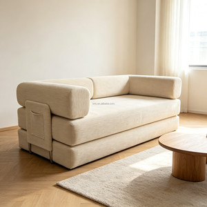 Canapé-<span class=keywords><strong>lit</strong></span> modulaire en tissu pliable avec revêtement en velours côtelé pour salon, chambre, gîte et appartement locatif – Offre Spéciale - Product Image 5