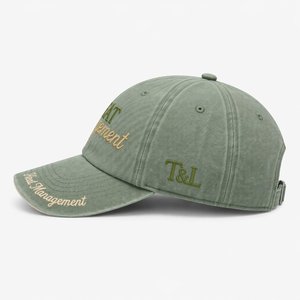 Wholesale Custom Logo <b>Flat</b> Chenille Embroidered Distressed Denim 6 Panel Baseball Cap Vintage Dad <b>Hat</b> Manufacturer - Product Image 3
