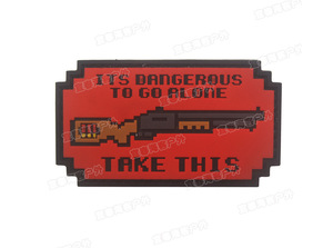 Parche Táctico 3D de PVC Suave con Diseño de Dibujos Animados '<span class=keywords><strong>Es</strong></span> Peligroso Ir Solo', Insignia de Moral con Gancho y Bucle para Mochila - Product Image 4