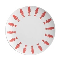 Service de vaisselle en céramique créative de 16 pièces rouge sur blanc pour les fêtes de Noël Assiettes et bols à salade Brig vente en gros