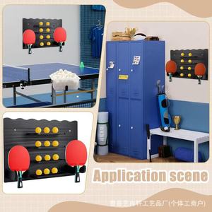 Étagère murale en bois pour le rangement des balles de ping-pong, présentoir à plusieurs niveaux, support pour balles de ping-pong - Product Image 4