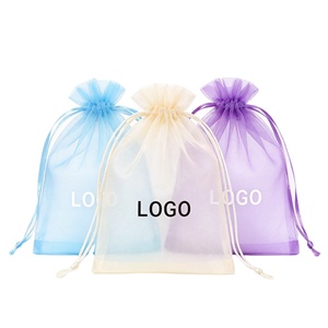 Wholesale Sheer Mesh Organza Drawstring Pouch Custom Logo Gift Bag Wedding Favor Candy Jewelry Cosmetic Storage Bag - Product Image 1