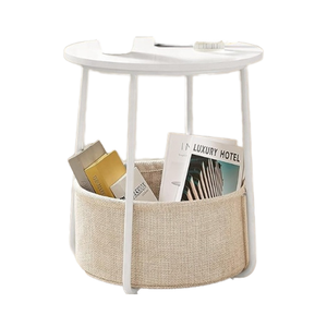 Table basse en bois de style européen moderne avec structure en fer, finition mate artisanale, design minimaliste pour salon, table de canapé - Product Image 1