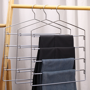 Percha de ropa multicapa 5 en 1, percha de Metal para ahorrar espacio, percha para pantalones, organizadores de armario, almacenamiento para corbatas, bufanda, Hijab - Product Image 6