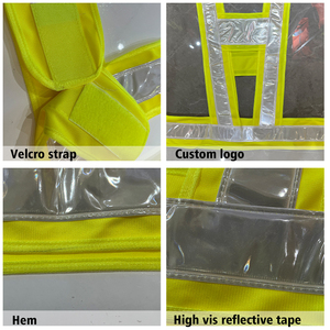 CITICITYAdjustable Polyester Safety Vest with High Visibility Reflector Strips Durable Elastic Clothing Running Vest - Product Image 2