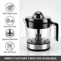 Presse-agrumes électrique haut de gamme 1,0 L avec base en acier inoxydable et boîtier en plastique 40W, écologique, coffret de luxe