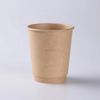 Imprimante personnalisée jetable écologique biodégradable tasses à café en papier à double paroi simples avec couvercles pour boisson chaude et café