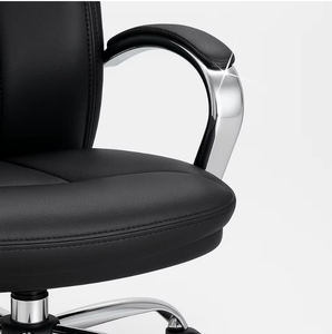Chaise de bureau pivotante en cuir PU, ergonomique, de luxe, <span class=keywords><strong>prix</strong></span> <span class=keywords><strong>d</strong></span>'usine, dossier haut, pour cadre dirigeant, noire - Product Image 3