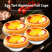 Moule à tarte en aluminium de 50 ml, mini moule à tarte, moule à gâteau aux œufs, ustensile de cuisson pour gâteaux et muffins