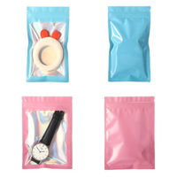 Sac d'emballage Ziplock transparent à dégradé laser de taille personnalisée pour boucles d'oreilles et bagues