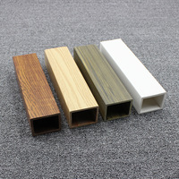 Colonnes carrées creuses en WPC PVC gaufré, design moderne, étanches pour l'extérieur, idéales pour appartements, hôtels, gymnases et centres commerciaux