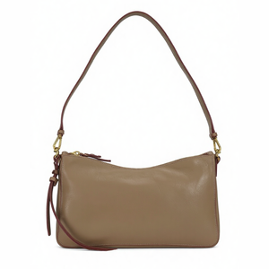 Элегантная женская сумка-тоут/кроссбоди в винтажном стиле из искусственной кожи с двумя съемными ремнями, на молнии, с подкладкой из коричневого полиэстера - Product Image 2