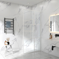 Panneau de douche encadré pour salle de bain de luxe verre trempé de 6mm 8mm 10mm d'épaisseur écran de douche en verre trempé de style douche en verre trempé