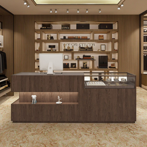 Gỗ hiện đại phía trước bàn cho vẻ đẹp salon Cửa hàng đồ trang sức & quần áo cửa hàng tư vấn quầy bar bảng thu ngân hiển thị tủ - Product Image 1