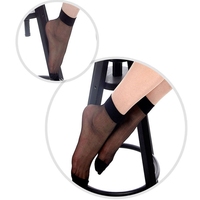 Chaussettes courtes invisibles en nylon élastique pour femme, couleur unie, effet soie cristalline, anti-accrocs, sexy, pour l'été