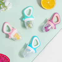Nieuw Ontwerp Bpa Gratis Herbruikbare Eco-Vriendelijke Siliconen Baby Fruit Feeder Fopspeen Geschenkset Met Siliconen Hoes