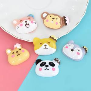 Bonitos abalorios de resina de dibujos animados con cabujón plano de animales para DIY, accesorios de joyería Diy, decoración de cuaderno marcado - Product Image 5