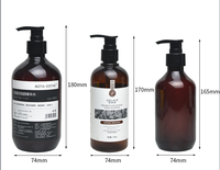 Bouteilles de shampoing PET YOBO PET Boston avec pompe, 300ML/500ML, pour soins de la peau, sérum, crème pour le visage et les yeux, surface givrée, pulvérisateur
