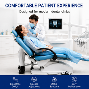 Fauteuil <span class=keywords><strong>dentaire</strong></span> électrique en cuir microfibre certifié CE pour traitement oral complet - Product Image 2