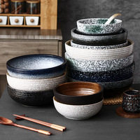Bol à soupe en céramique de style japonais de 11.5 pouces Bol à nouilles de grande capacité