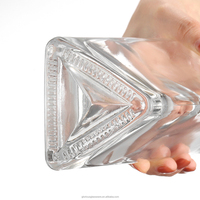 Bouteille personnalisée de 1 litre en verre noir mat en forme de phare avec bouchon en liège pour vin, vodka, brandy, gin, spiritueux et liqueurs