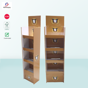 מדפים מקרינים לתצוגה מקרית מדפים גלי נייר סוג כלי חינם קל להתקין לעמוד קרטון להציג oem רגיל - Product Image 2