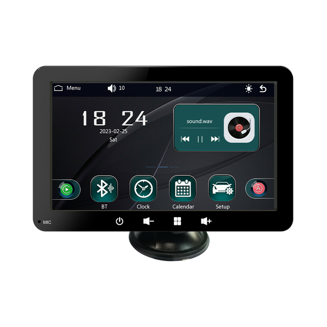 Universal CarPlay Display for Car Truck Van Lorry Motor Bike Scooter Auto Navigation 7" Screen Wireless Android Auto Monitor