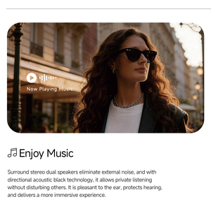 Lunettes intelligentes de traduction en temps réel U5 AI avec caméra 8MP, commande vocale ChatGPT, WiFi6, appels Bluetooth, lecture de musique, réunions d'affaires - Product Image 5