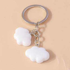 พวงกุญแจรูปเมฆ WenY Jewelry สไตล์การ์ตูนสดใส หวานละมุน เป็นธรรมชาติ ทำจากเรซิ่น - Product Image 3
