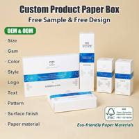 Caja de Cartón Blanca con Logotipo Personalizado, Caja de Embalaje de Papel Kraft Plegable para Productos